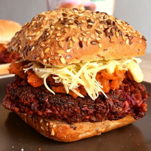 VeggoFix Meaty plant-based mince beet burger